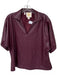 Emily McCarthy Size S Plum Vegan Leather Collar V Neck Low High Top Plum / S