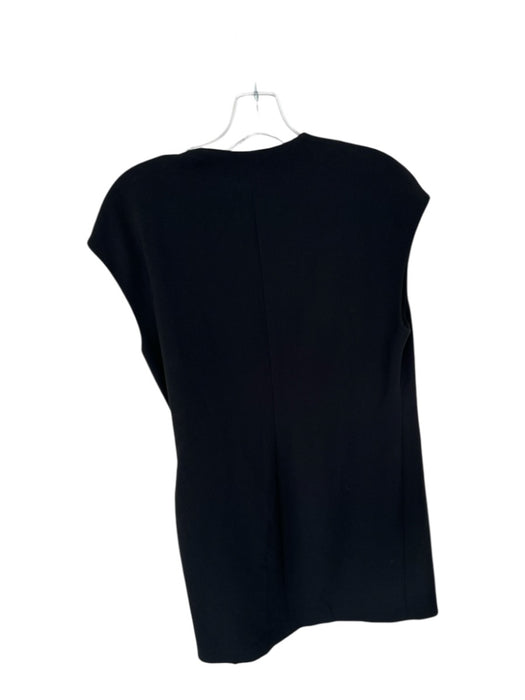Per Se Size 10 Black & White Triacetate Blend Deep V Neck Collar Dress Black & White / 10