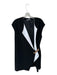 Per Se Size 10 Black & White Triacetate Blend Deep V Neck Collar Dress Black & White / 10