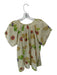Tucker Size M Cream & Green Silk Blend Swiss Dot Floral Metallic Thread Top Cream & Green / M