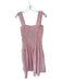 Aureum Size S Baby Pink Cotton Black Bow Cinched Maxi Tiered Dress Baby Pink / S