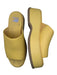 Sorel Shoe Size 7.5 Yellow Leather Platform Slide Mules Yellow / 7.5
