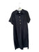 Entro Size M Black & Gold Cotton Short Cuff Sleeve Snap buttons Collar Dress Black & Gold / M