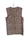 Entro Size M Brown & Cream Polyester Sleeveless Jaquard Flowers Shift Dress Brown & Cream / M