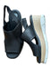 Sorel Shoe Size 7.5 Black & Tan Leather Faux Wood Platform Wedge Sandals Black & Tan / 7.5