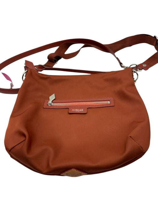 MZ Wallace Brown Synthetic Zip Top Silvertone hardware Crossbody Strap Bag Brown / S