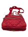 MZ Wallace Red Synthetic Zip Top Silvertone hardware Crossbody Strap Quilted Bag Red / S