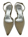 Stuart Weitzman Shoe Size 5.5 Champagne Textile Leather Sole Pointed Toe Heels Champagne / 5.5