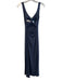 L Space Size S Navy Lyocell blend Scoop Neck Cross Over Ribbed Knit Maxi Dress Navy / S