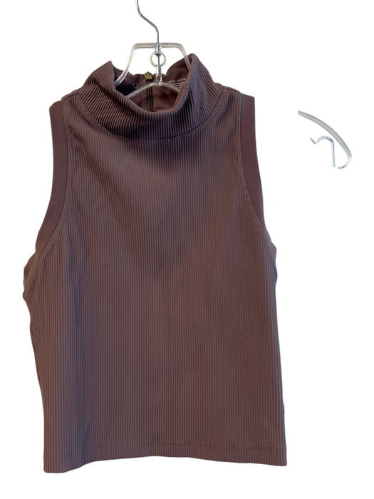 Athleta x Alicia Keys Size XS Mauve Nylon Mock Neck Sleeveless Rib Knit Top Mauve / XS