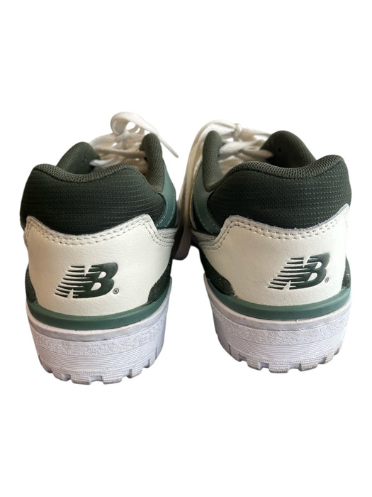 New Balance Shoe Size 6.5 Green & White Manmade Material Almond Toe Logo Shoes Green & White / 6.5