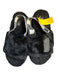 Ugg Shoe Size est 6 Black Fuzz Elastic Strap Open Back Slip On Open Toe Slippers Black / est 6
