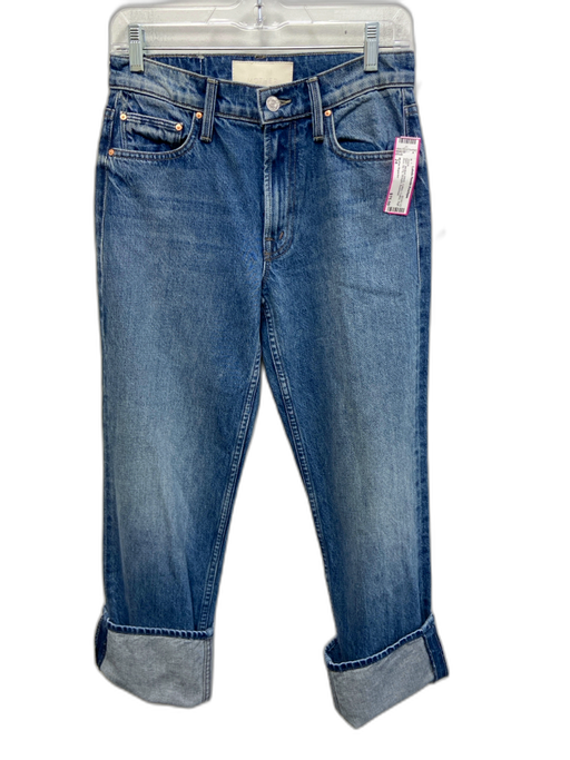 Mother Superior Size 24 Medium Wash Cotton Cuffed High Rise Zip Fly Jeans Medium Wash / 24
