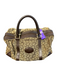 Celine Brown Leather & Canvas Monogram Top Zip Madadam Sulky Bag Brown / Medium