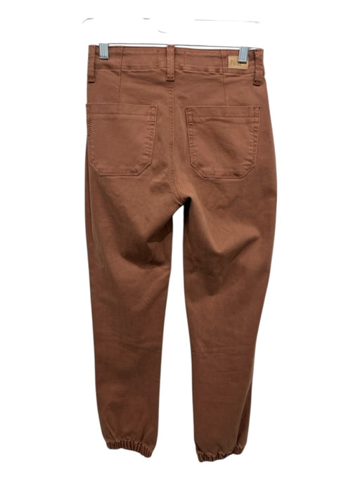 Paige Size 23 Brown Cotton Twill Double button Jogger Low Rise Pants Brown / 23