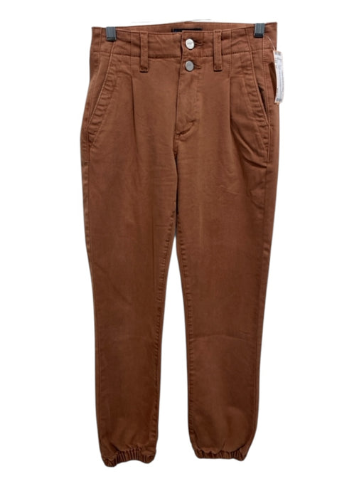 Paige Size 23 Brown Cotton Twill Double button Jogger Low Rise Pants Brown / 23