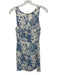 Reformation Size 6 Blue & White Rayon Sleeveless Floral Racerback Dress Blue & White / 6