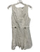 Reformation Size 6 White Linen Sleeveless V Neck Button Detail godet hem Dress White / 6