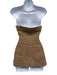 Favorite Daughter Size 2 Brown & Tan Polyester Blend Strapless Houndstooth Top Brown & Tan / 2