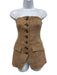 Favorite Daughter Size 2 Brown & Tan Polyester Blend Strapless Houndstooth Top Brown & Tan / 2