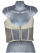 Rozie Corsets Size 40/L White Polyester Blend Spaghetti Strap Paneled Corset Top White / 40/L