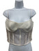 Rozie Corsets Size 40/L White Polyester Blend Spaghetti Strap Paneled Corset Top White / 40/L