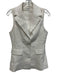 Reformation Size Small White Linen Sleeveless Button Front Collar Top White / Small