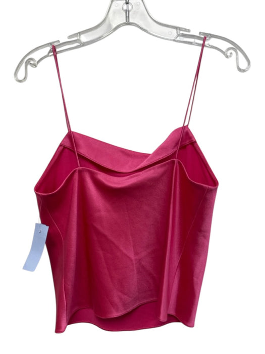 Alice + Olivia Size Small Hot pink Triacetate Blend Spaghetti Strap Satin Top Hot pink / Small
