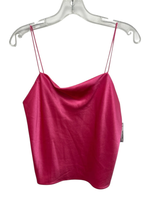 Alice + Olivia Size Small Hot pink Triacetate Blend Spaghetti Strap Satin Top Hot pink / Small