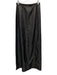 Adrianna Papell Size 6 Black Nylon Blend Pleated Maxi Back Zip Skirt Black / 6