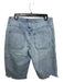 We The Free Size 28 Blue Denim Light Wash Raw Edge Button Front Bermuda Shorts Blue / 28