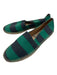 J Crew Shoe Size 9.5 Green & Blue Canvas Striped Round Toe Slip On Espadrille Green & Blue / 9.5