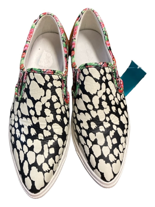 Coach Shoe Size 7 White & Multi Leather Pointed Toe Slip On Stretch Panel Shoes White & Multi / 7