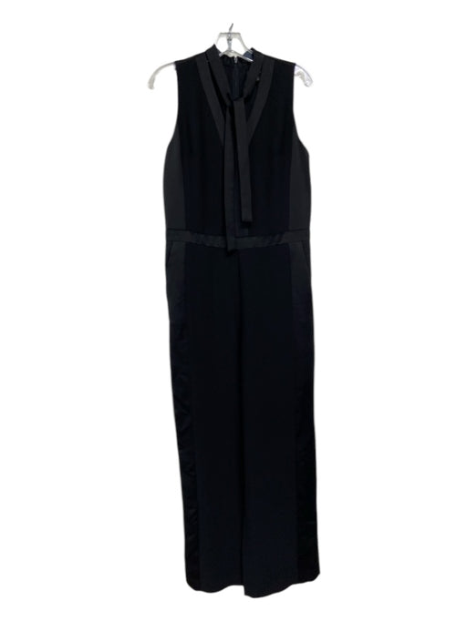 Banana Republic Size 4 Black Polyester Neck Tie Material block Jumpsuit Black / 4