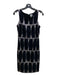 Tracey Reese Size 8 Black Poly Blend Sequin Shift Dress Geometric Dress Black / 8