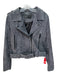 BlankNYC Size L Dark Gray Leather Zip Moto Gunmetal Hardware Belted Jacket Dark Gray / L