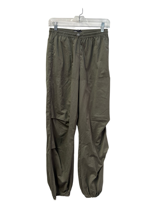 Zara Size XS Green Polyester & Polyamide Elastic Waist Toggle Jogger Pants Green / XS