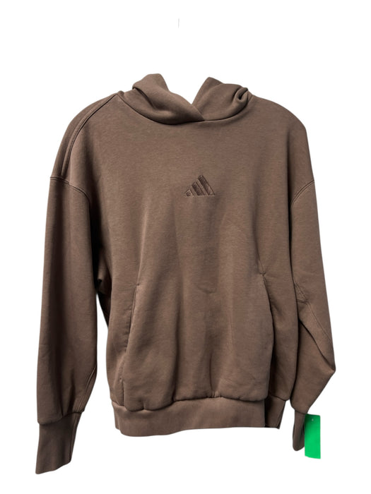 Adidas Size XS Brown Cotton Long Sleeve Hood Kangaroo Pocket Pullover Sweater Brown / XS