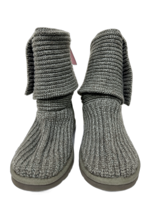 Ugg Shoe Size 8 Gray Cotton Blend Knit foldover Button Detail Slouchy Boots Gray / 8