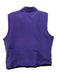 Halston Size L Purple Silk Zip Front Collared Front Pockets Vest Purple / L
