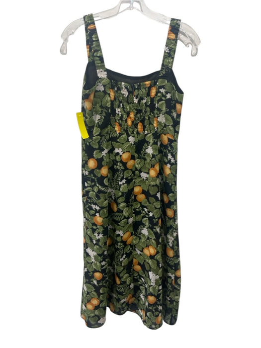 Sunday Up Size L Black, Green & Multi Print Polyester Botanical Sleeveless Dress Black, Green & Multi Print / L