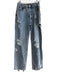 Brooklyn Karma Size M Light Wash Cotton High Rise Button Fly distressed Jeans Light Wash / M