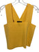 House of Harlow 1960 Size S Yellow Viscose & Nylon Sleeveless Crop Mock Neck Top Yellow / S