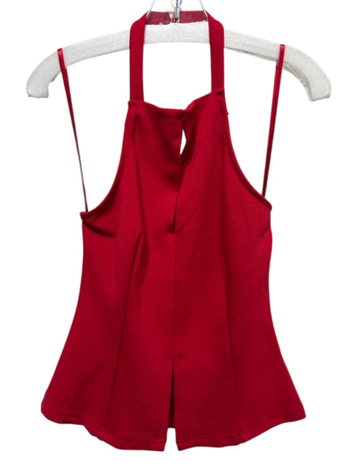 Maeve Size M Red Polyamide & Viscose Blend Sleeveless Rib Knit Cut Out Top Red / M