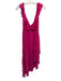 Show Me Your Mumu Size S Hot pink Polyester Sleeveless Ruffles V Neck Midi Dress Hot pink / S