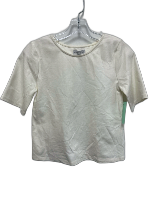Ripley Rader Size 1 / S White Viscose & Nylon Short Sleeve Crew Neck Tee Top White / 1 / S