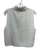 Mango Size XS Cream White Viscose & Polyester Knit Sleeveless Collar Top Cream White / XS