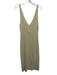 Free People Beach Size S Yellow Beige Cotton & Viscose Blend Rib Knit Dress Yellow Beige / S
