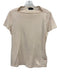 Kate Spade Saturday Size M Cream Cotton Square Neck Short Sleeve Top Cream / M