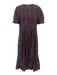 Zara Size L Black & Pink Polyester Button Front Zig Zag Metallic Thread Dress Black & Pink / L